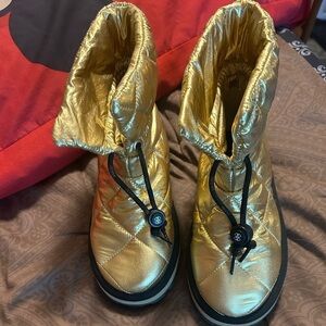 Guess leian2 gold quilted boots